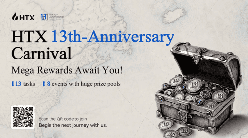 13 Future Gems, Million-Dollar Prize Pool: HTX Invites Global Community to Celebrate Its 13th Anniversary!